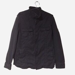 Military style utility jacket dark grey light black spring ‎ Calvin Klein large